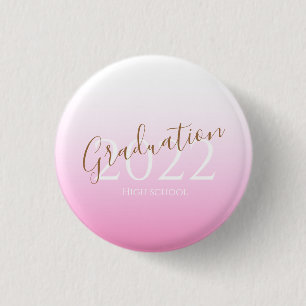 Graduation modern trendy personalized photo invita 3 cm round badge