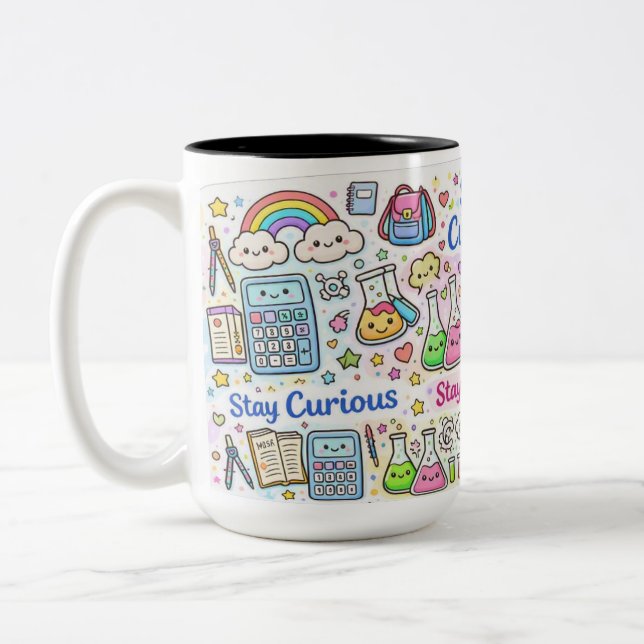 Graduation Mug – Cute Science & Study Wrap (Left)