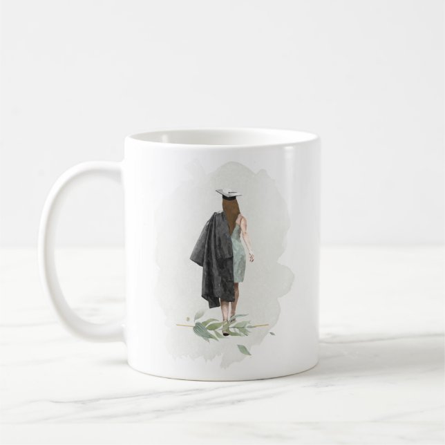 Graduation Mug  Elegant Design Inspirational Quote (Left)