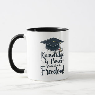 Graduation Mug in Black and White
