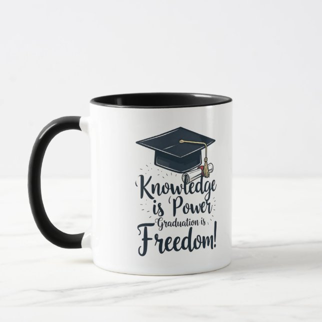 Graduation Mug in Black and White (Left)