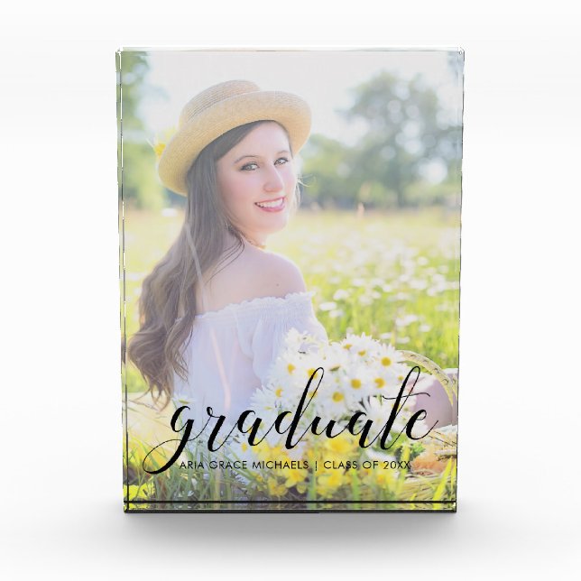 Graduation Name and Year Photo Block (Front)