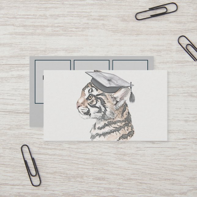 Graduation Name Card | Add 3 Photos (Front/Back In Situ)