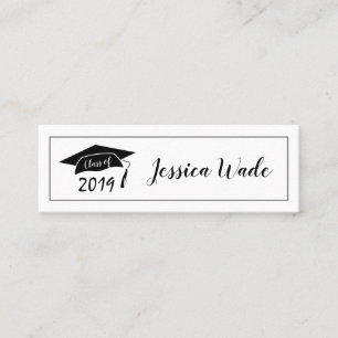 Graduation Name Card Class of 2019 Cap