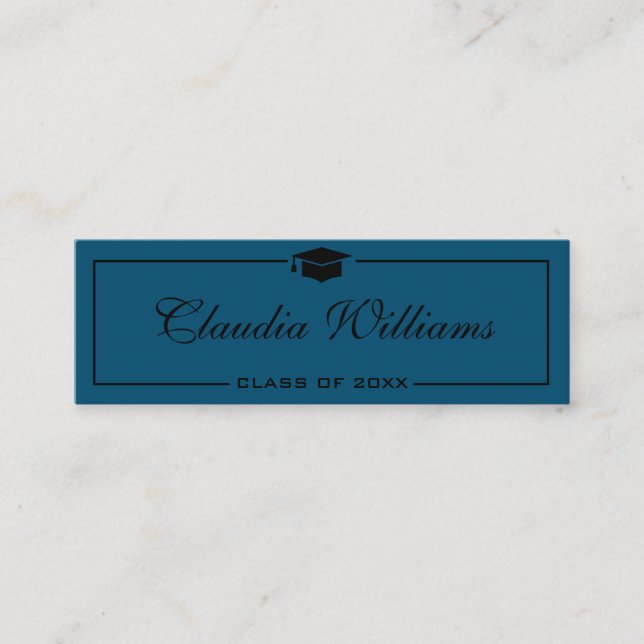 Graduation Name Card . Elegant Classic Insert Card (Front)