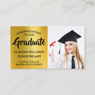 Graduation Name Card - Elegant Classic Insert Card