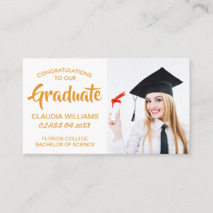 Graduation Name Card - Elegant Classic Insert Card
