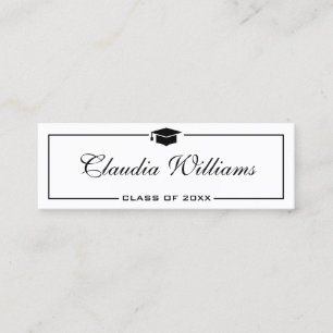 Graduation Name Card . Elegant Classic Insert Card