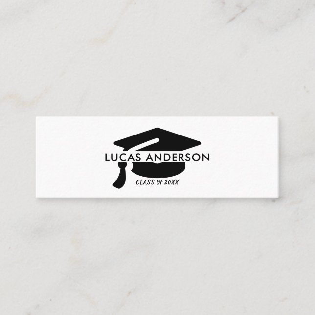 Graduation Name Card . Elegant Classic Insert Card (Front)