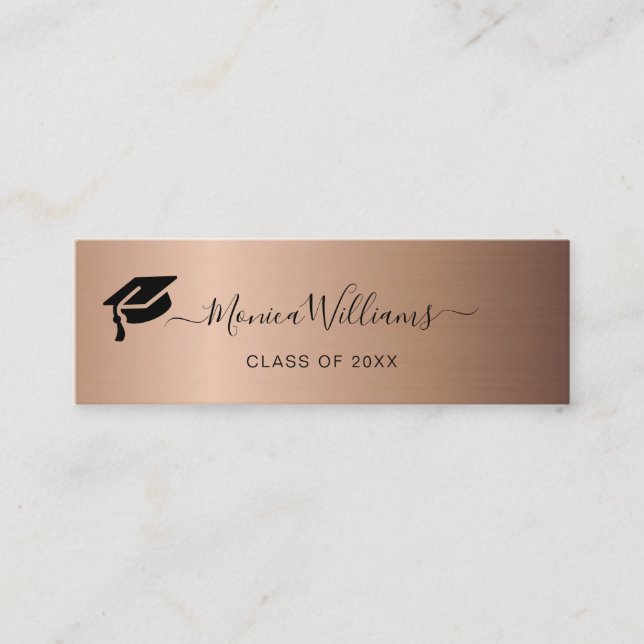 Graduation Name Card - Elegant Classic Insert Card (Front)