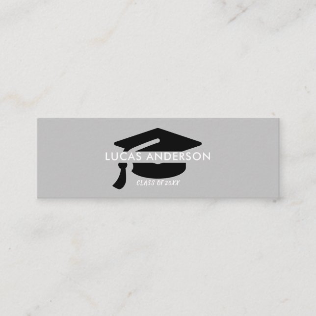 Graduation Name Card . Elegant Classic Insert Card (Front)