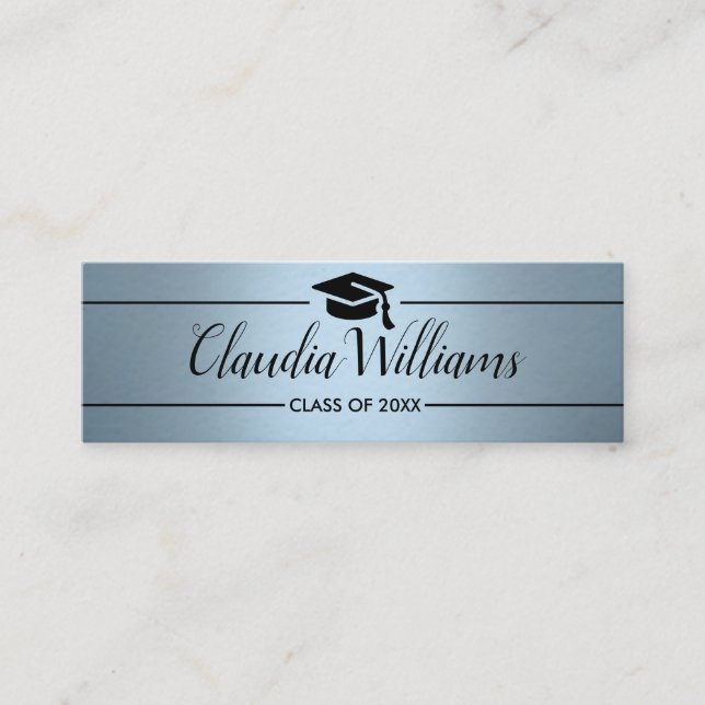 Graduation Name Card - Elegant Classic Insert Card (Front)