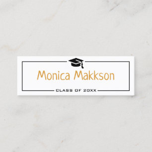 Graduation Name Card . Elegant Classic Insert Card