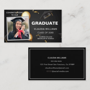Graduation Name Card - Elegant Modern Insert Card