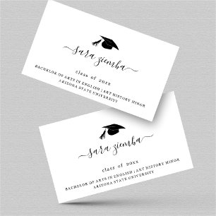 Graduation Name Card Grad Announcement Insert