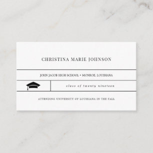Graduation Name Card Insert