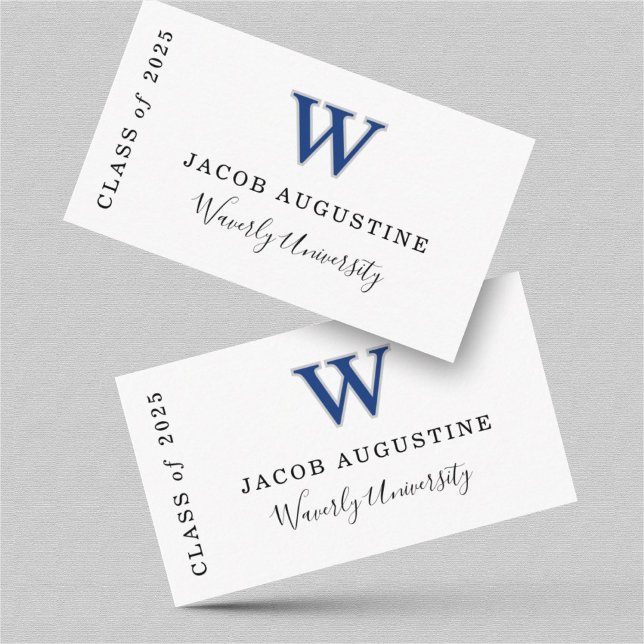 Graduation Name Card Insert with School Logo (Creator Uploaded)