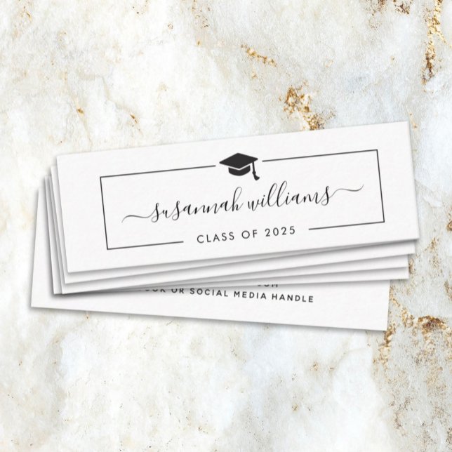 Graduation Name Card | Modern Script Insert Card (Creator Uploaded)