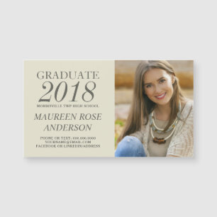 Graduation Name Card Photo Contact Keepsake