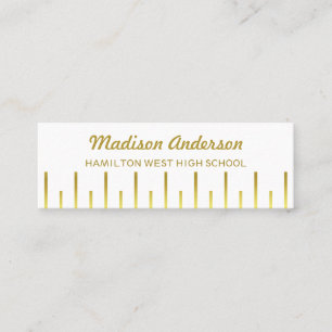 Graduation Name Card Senior Year Insert Deco Gold