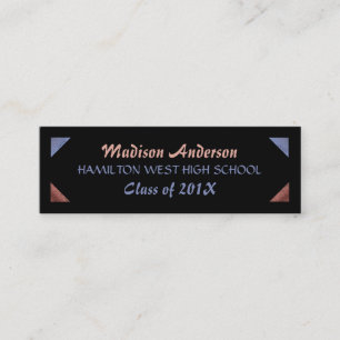 Graduation Name Card Senior Year Insert Rose Gold