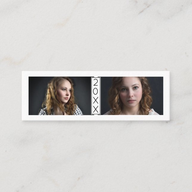 Graduation Name Card Senior Year Inserts 2 Photo (Front)