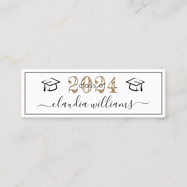 Graduation Name Card - Simple Classic Insert Card (Front)