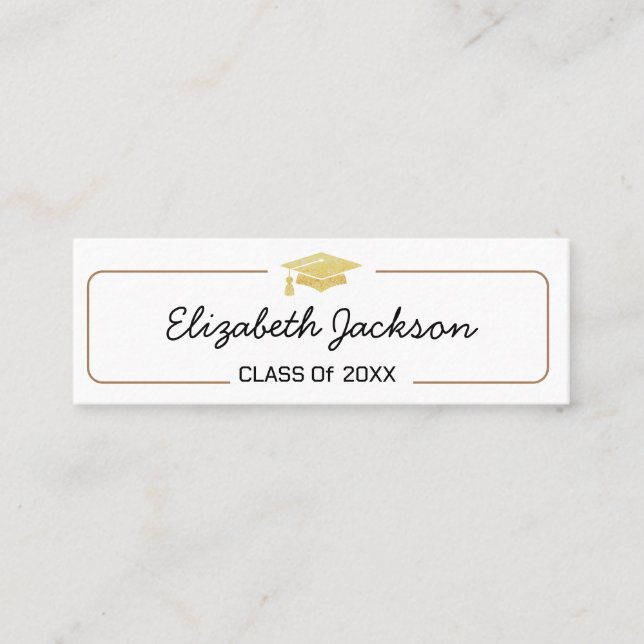 Graduation Name Card | Simple Script Insert Card (Front)