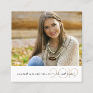 Graduation Name Cards Easy-Edit Photo Square