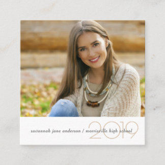 Graduation Name Cards Easy-Edit Photo Square