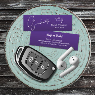 Graduation Name Class Details Purple Calling Card