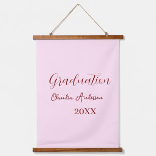 Graduation name class of 20XX mauve calligraphy co Hanging Tapestry