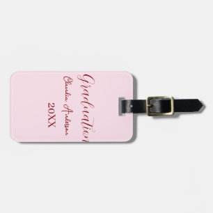 Graduation name class of 20XX mauve calligraphy co Luggage Tag