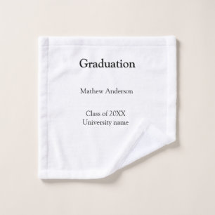Graduation name class of 20XX university name simp Wash Cloth