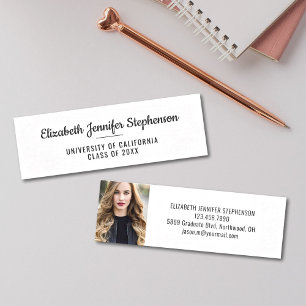 Graduation name insert simple photo card