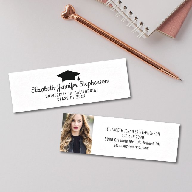 Graduation name insert simple photo card (graduation name insert card)