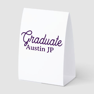 Graduation name purple simple minimal stylish call