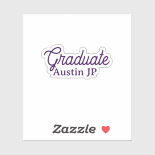 Graduation name purple simple minimal stylish call