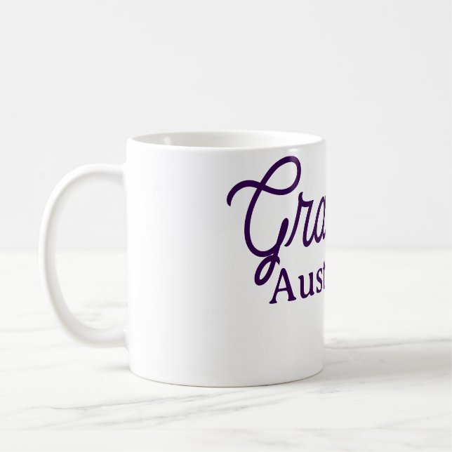 Graduation name purple simple minimal stylish call coffee mug (Left)