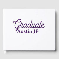 Graduation name purple simple minimal stylish call