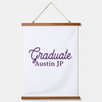 Graduation name purple simple minimal stylish call