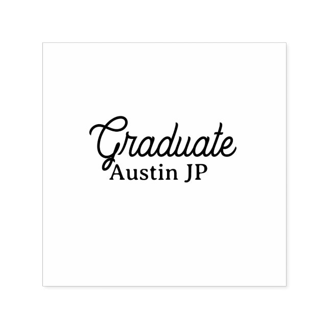 Graduation name purple simple minimal stylish call self-inking stamp (Design)