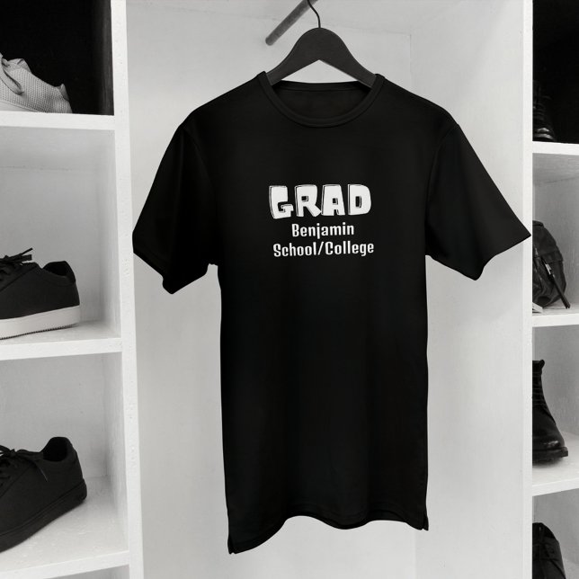 graduation names of  class mates simple black T-Shirt (Creator Uploaded)