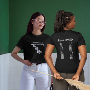 graduation names of class mates simple black T-Shirt