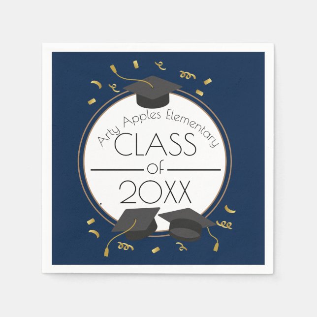 graduation napkin class of 2020, 2019, 2021, 2023 (Front)