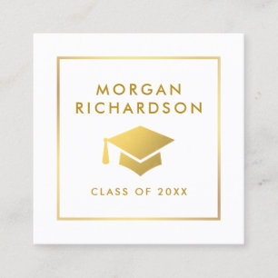 Graduation Networking Gold Frame Calling Card