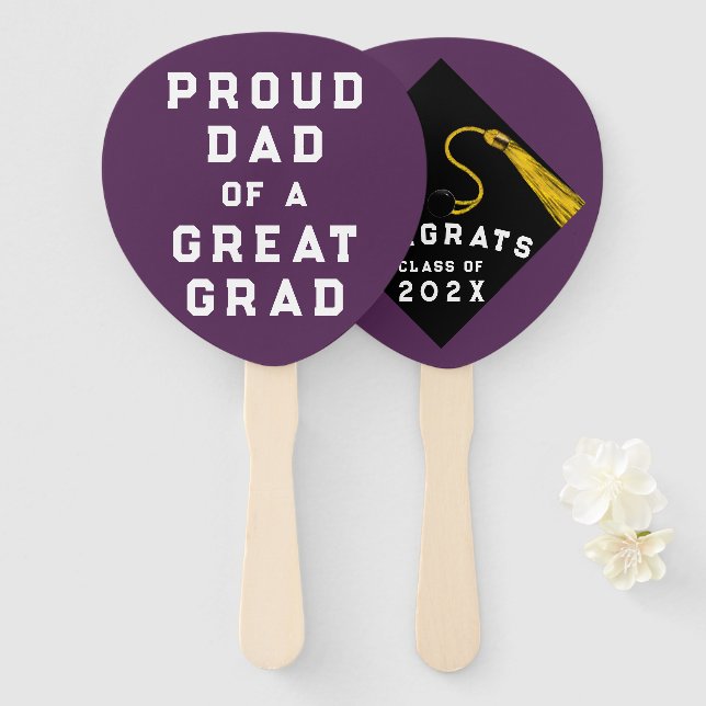 Graduation Novelty Hand Fan (Front and Back)