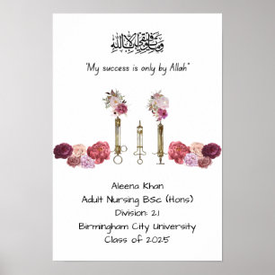Graduation Nurse Degree certificate  Poster