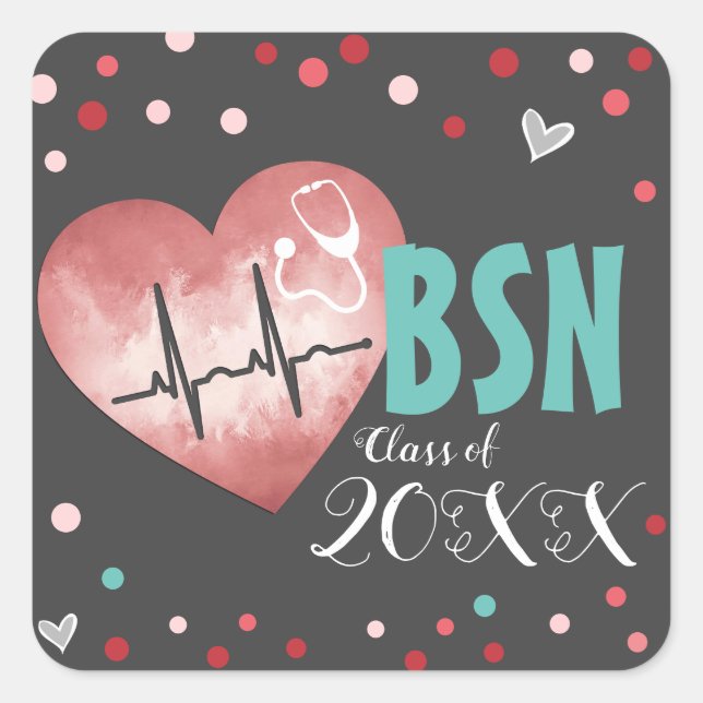 Graduation Nursing Degree Class of Envelope Seals (Front)