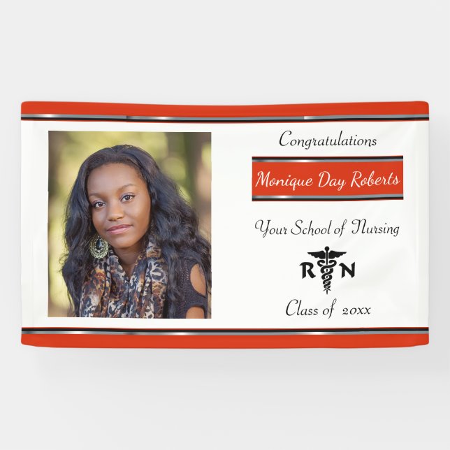 Graduation,  Nursing School, Caduceus, Custom Banner (Horizontal)